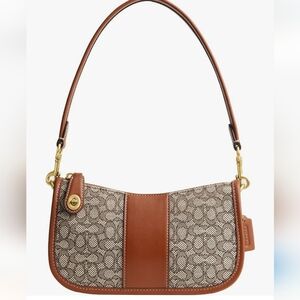Coach Swinger Bag In Micro Signature Jacquard